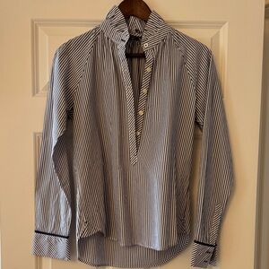 Vineyard Vines Striped Shirt with Ruffle Collar